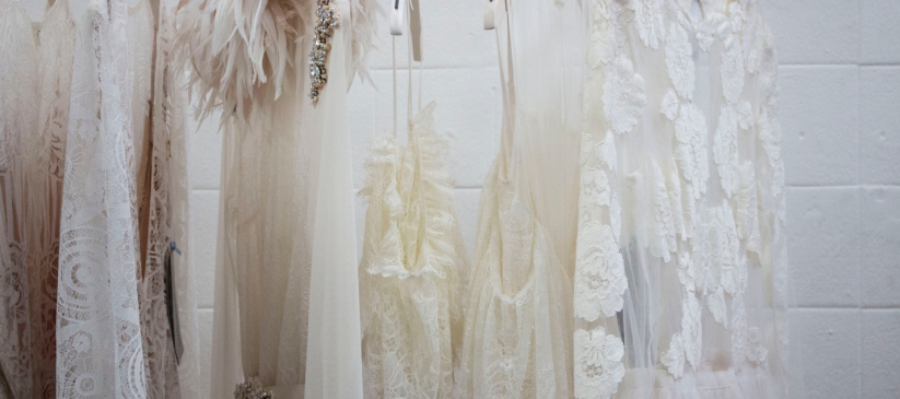 Wedding gowns dry cleaned and ironed.