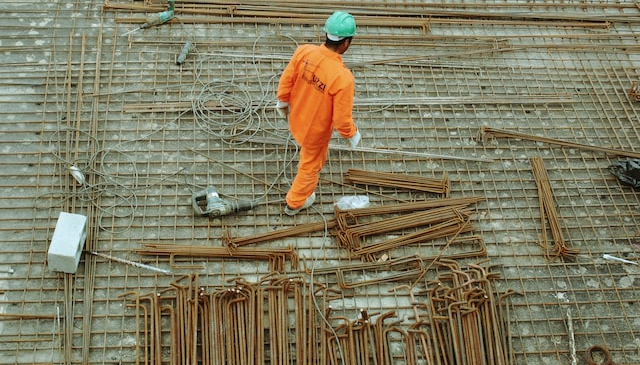 A construction worker wearing a uniform